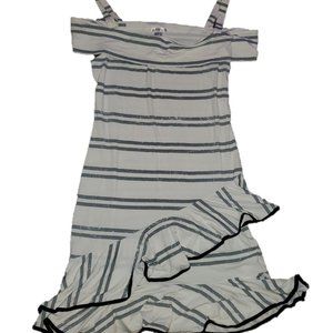 Venus Cold should ruffle stripped dress size L